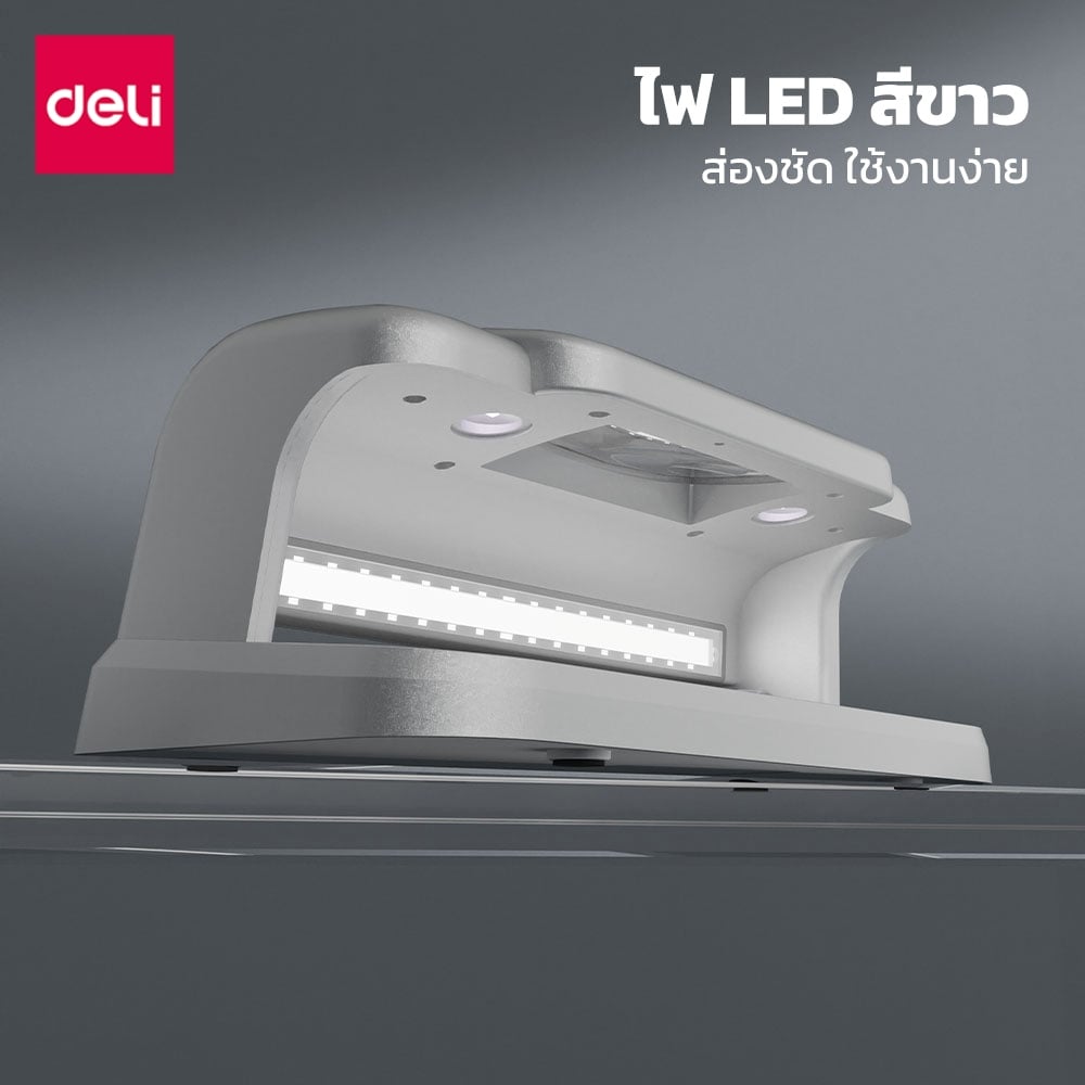 เครื่องตรวจธนบัตร DELI ET917-SL-01 4โหมด LED OVI สีเทา_5