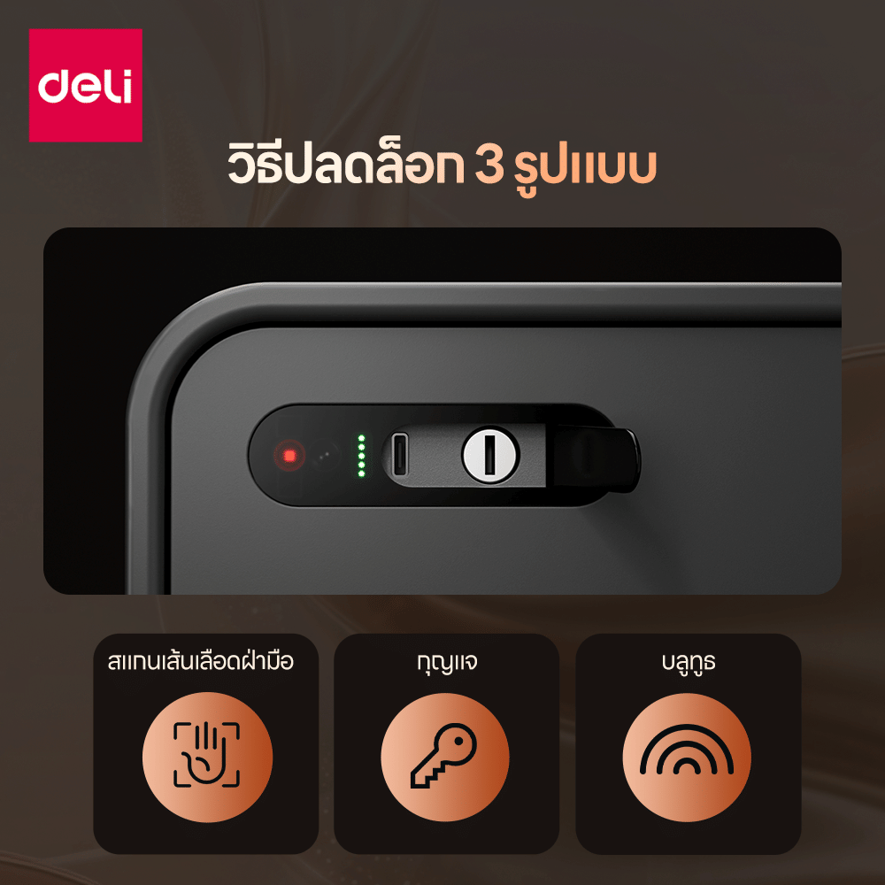 ตู้เซฟดิจิตอล LOCKSWORTH VS4539-WH-01 10.2กก สีขาว_7