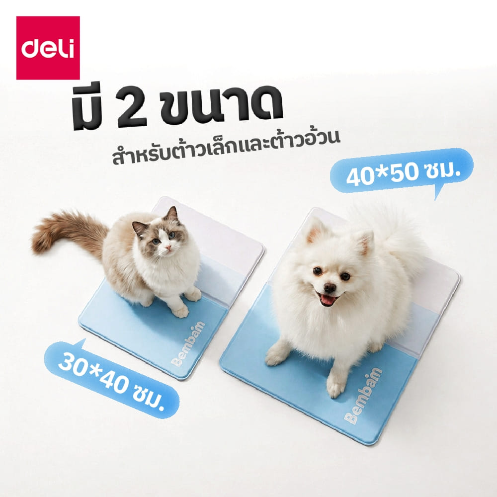 แผ่นเจลเย็นสัตว์เลี้ยง BEMBAM BM607-BL-01 40X50 CM ฟ้า_9