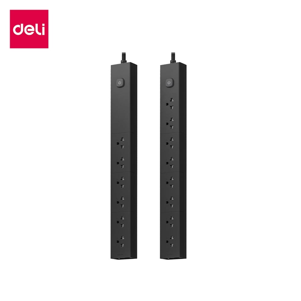 รางปลั๊กไฟ 6 ช่อง 1 สวิตซ์ DELI ET760(05)-BK-01 5 ม. สีดำ_11