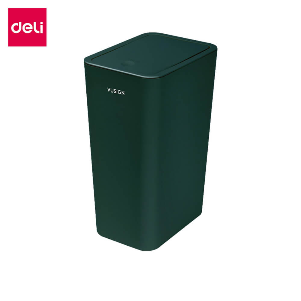 ถังขยะแบบฝากด VUSIGN VS1109-GN-01 สีเขียว ขนาด 25.8X17.8X35 CM_0
