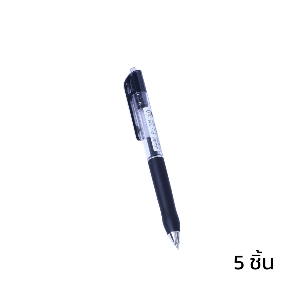 ปากกาเจล DELI BG1001-BK-05 สีดำ 5แท่ง_0