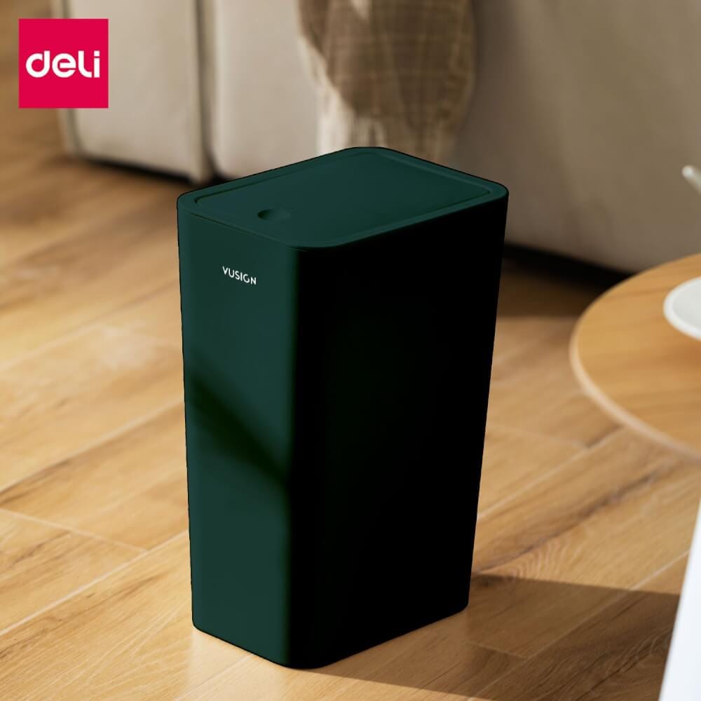 ถังขยะแบบฝากด VUSIGN VS1109-GN-01 สีเขียว ขนาด 25.8X17.8X35 CM_1