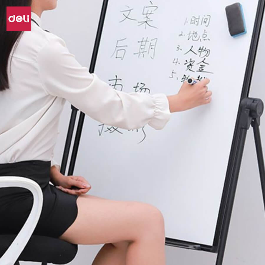 กระดานไวท์บอร์ด 3ขา DELI E7885-SL-01 ขนาด 60 X 90 CM_2