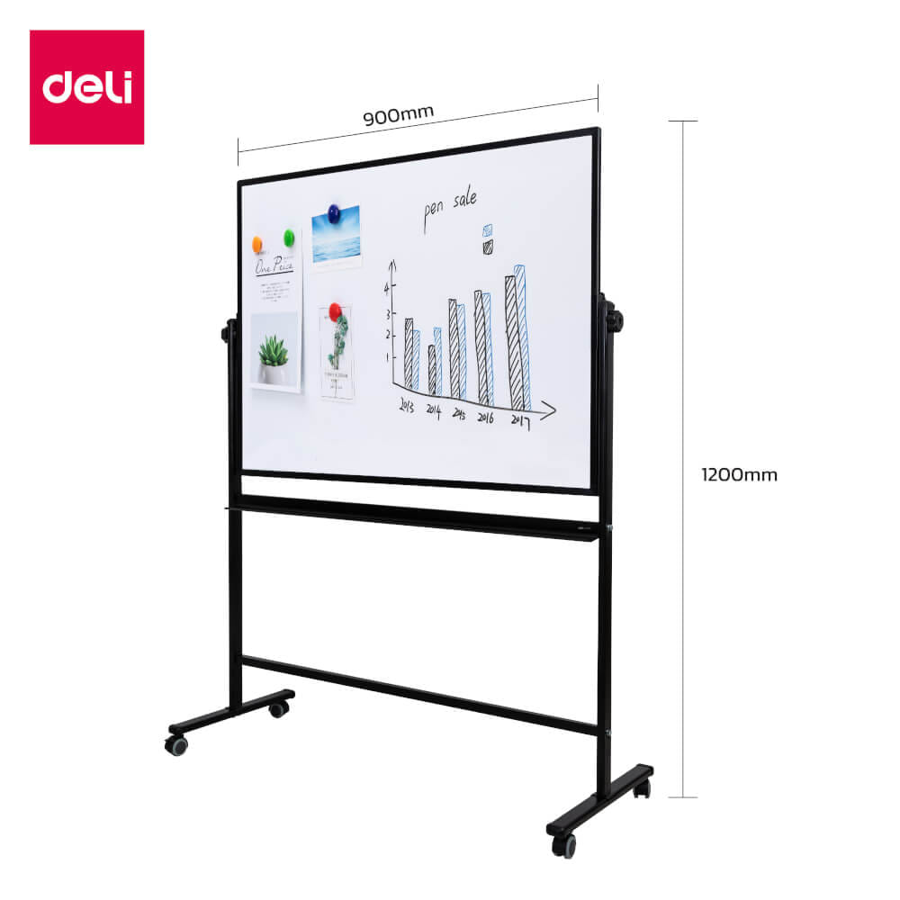 กระดานไวท์บอร์ด DELI E7882-SL-01 ขนาด 90 X 120 CM_4