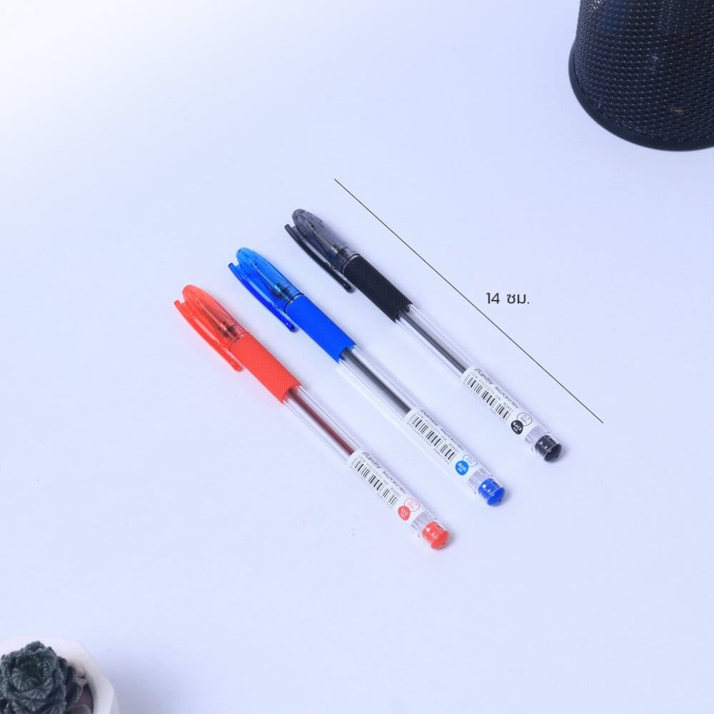 ปากกาลูกลื่น DELI BG6001-BL-05 สีน้ำเงิน 5แท่ง_4