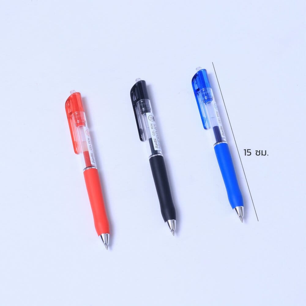 ปากกาเจล DELI BG1001-RD-05 สีแดง 5แท่ง