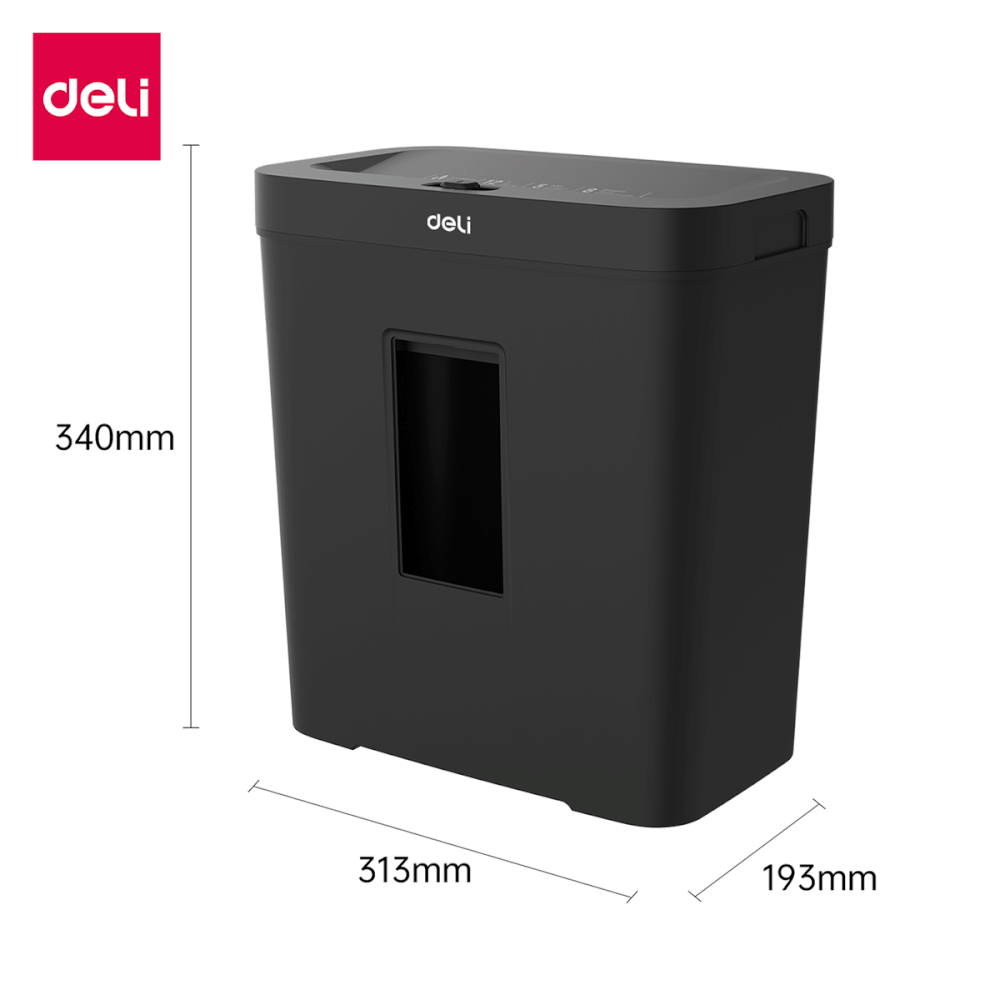 เครื่องทำลายเอกสารอัตโนมัติ DELI ET021-BK-01 สีดำ