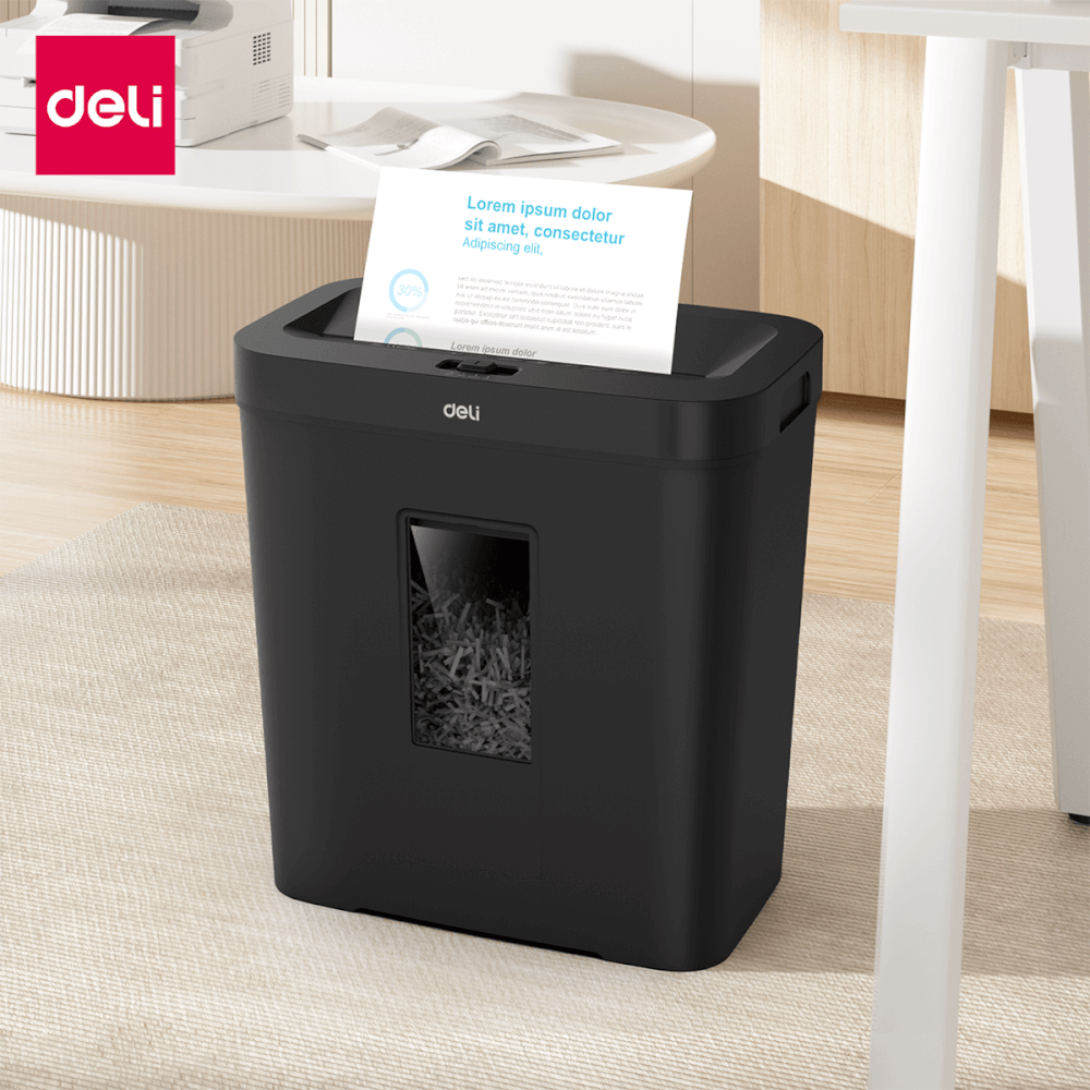 เครื่องทำลายเอกสารอัตโนมัติ DELI ET021-BK-01 สีดำ