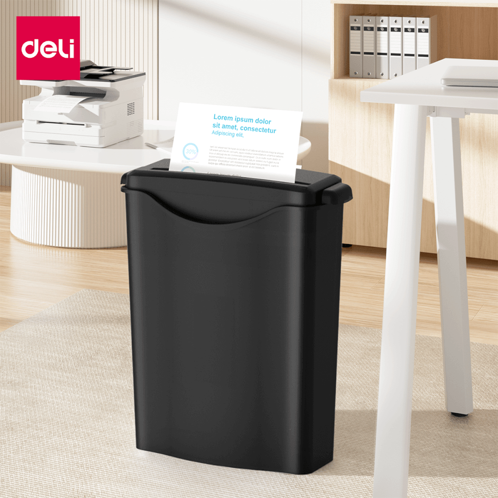 เครื่องทำลายเอกสารอัตโนมัติ 10ลิตร DELI ET101SC-BK-01 สีดำ