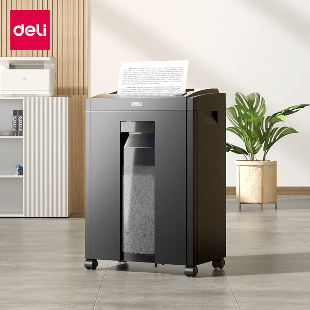 เครื่องทำลายเอกสารอัตโนมัติ 23ลิตร DELI ET054-BK-01 สีดำ_9