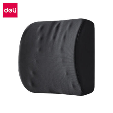 เบาะรองหลังเพื่อสุขภาพ DELI VS765-BK-01 สีดำ ขนาด 39X33X9 CM_0