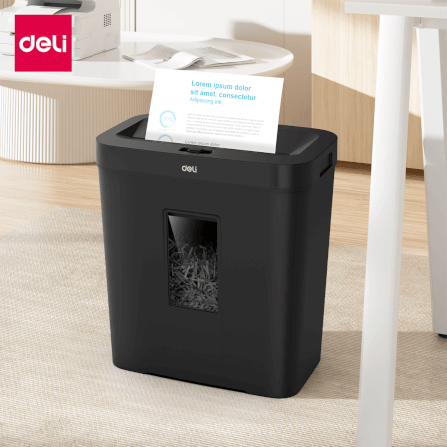 เครื่องทำลายเอกสารอัตโนมัติ DELI ET021-BK-01 สีดำ_7