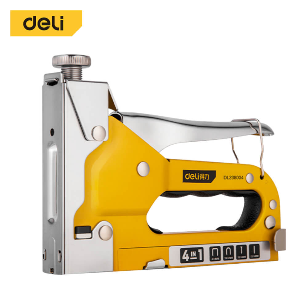 เครื่องยิงแม็ก DELI DL238004-YL-01 สีเหลือง 4IN1