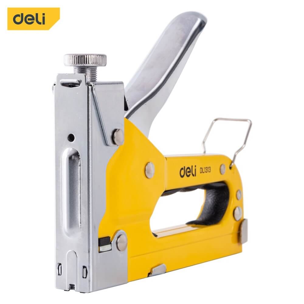 เครื่องยิงแม็ก DELI EDL1313-YL-01 สีเหลือง 3IN1
