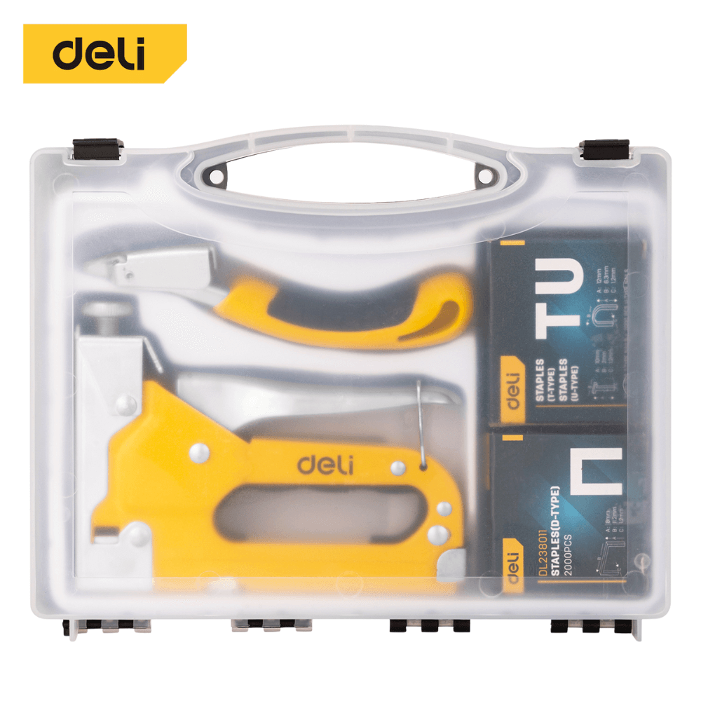 เครื่องยิงแม็ก DELI EDL238105-YL-01 สีเหลือง 3IN1_0