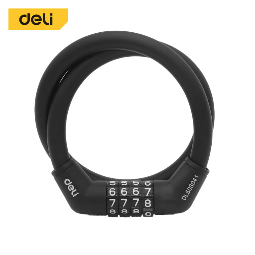 กุญแจจักรยาน DELI DL508041-BK-01 ล็อครหัส ยาว 47ซม. สีดำ