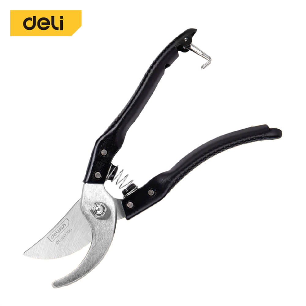 กรรไกรตัดกิ่ง DELI EDL580200-BK-01 8นิ้ว สีดำ