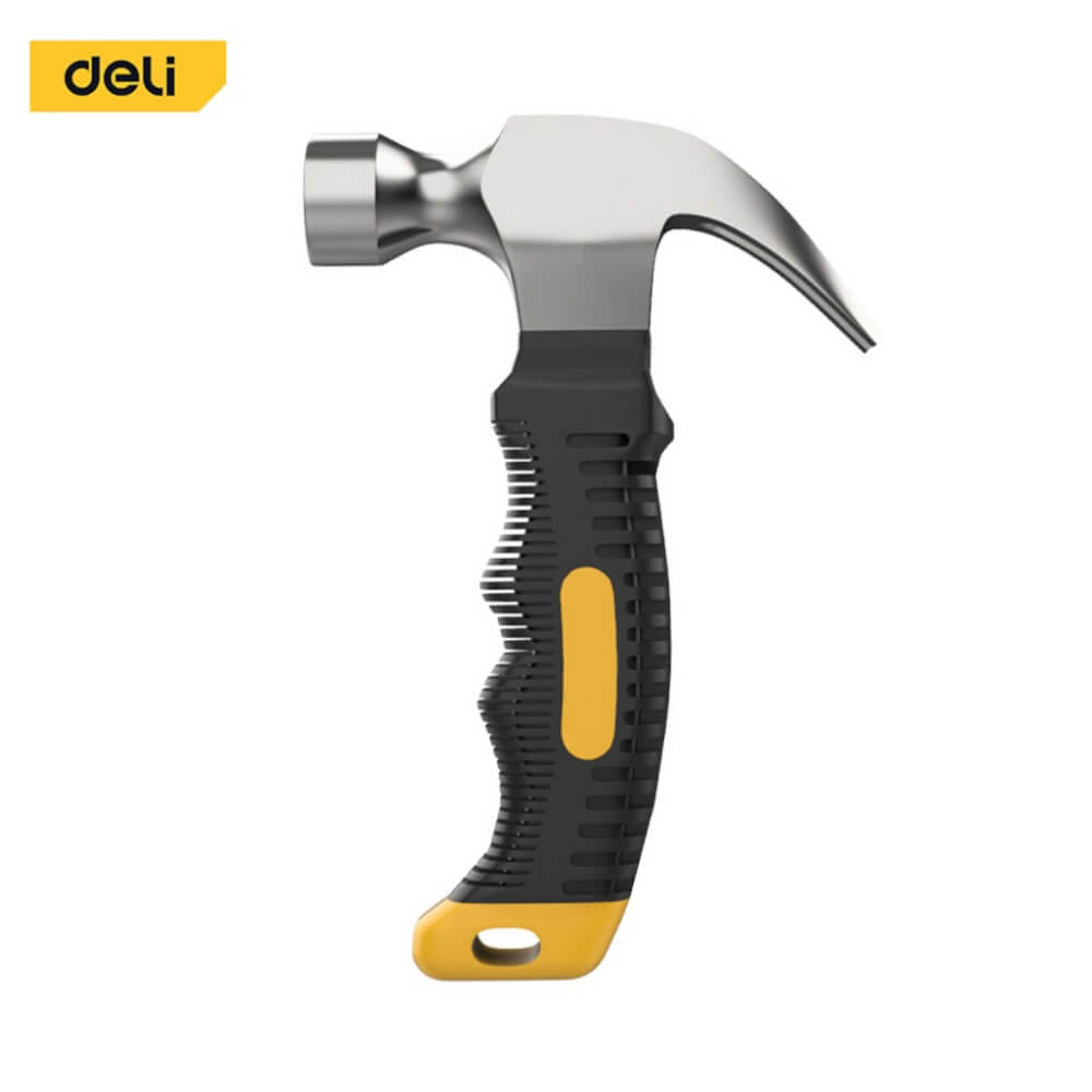ค้อนหงอนมินิ ด้ามไฟเบอร์ DELI EDL441008-YL-01 ขนาด 8ออนซ์ สีดำ