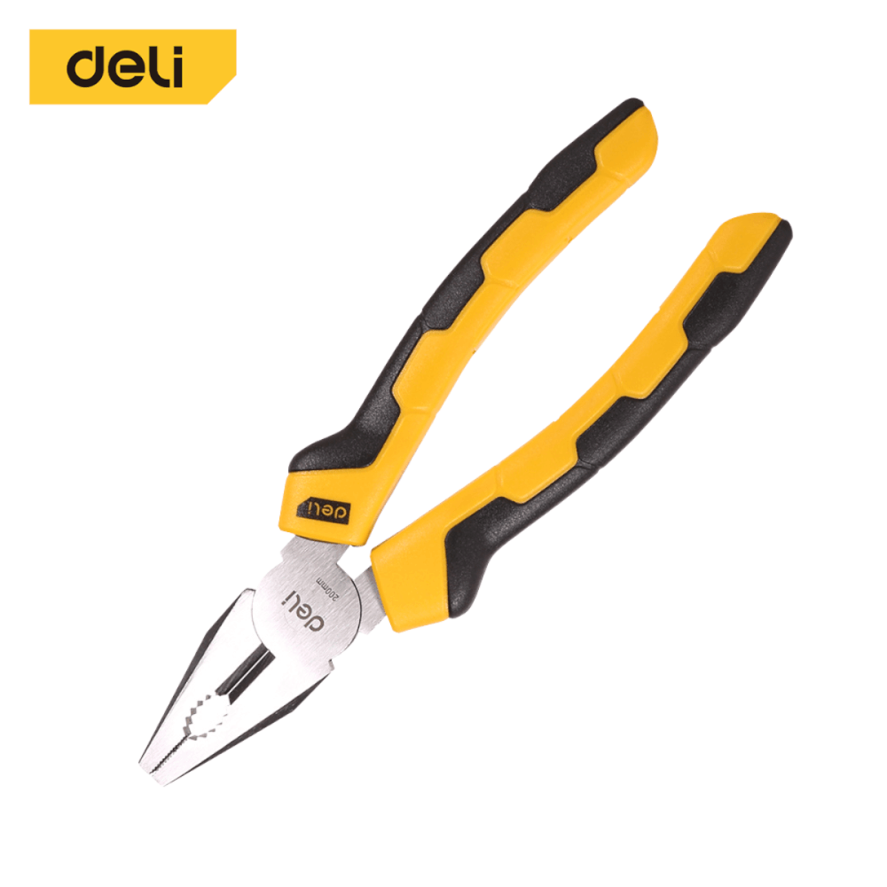 คีมปากจรเข้ DELI EDL2008-YL-01 8นิ้ว สีเหลือง_0