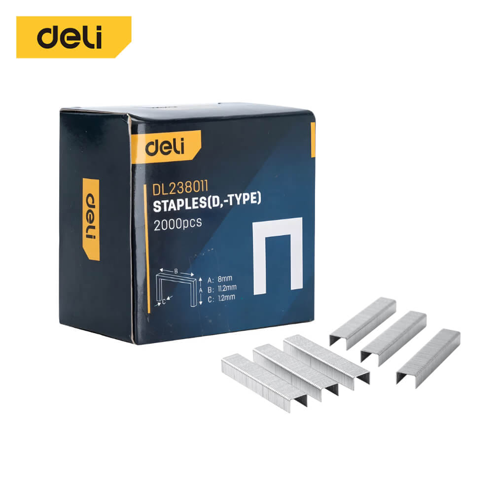 ลวดแม็กซ์ยิงบอร์ด DELI EDL238011-SL-01 8X11.2X1.2มม_0