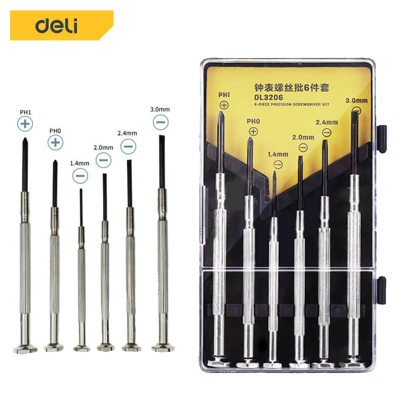 ไขควงซ่อมนาฬิกา DELI EDL3206-SL-01 6ชิ้น