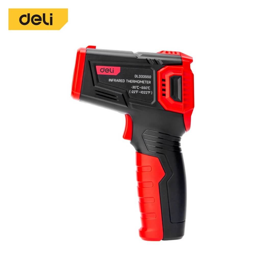 เครื่องวัดอุณหภูมิอินฟราเรด DELI EDL333550-YL-01 สีแดง