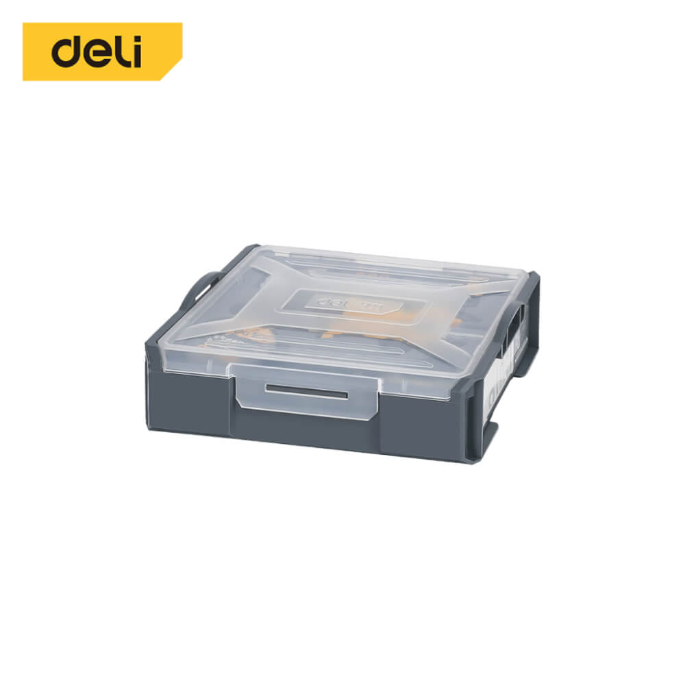 กล่องแบ่งช่อง DELI DL1001-1 -GR-01 18X23X6ซม. สีเทา_0