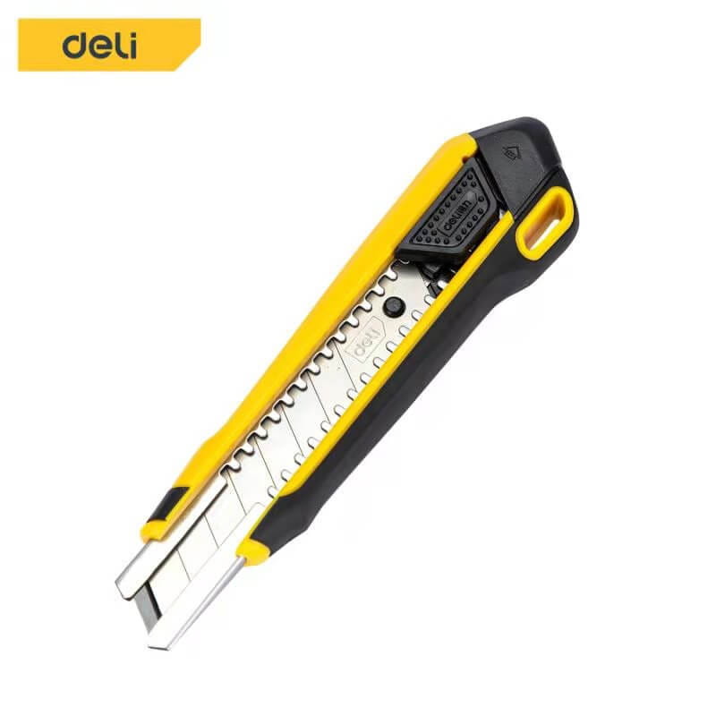 คัตเตอร์ DELI EDL018Z-YL-01 18มม สีเหลือง_0