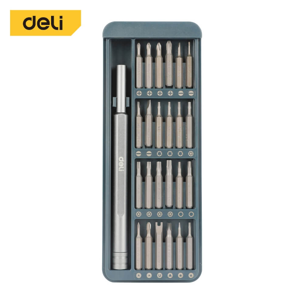 ไขควงซ่อมนาฬิกา DELI EDL241025-GR-01 25ชิ้น