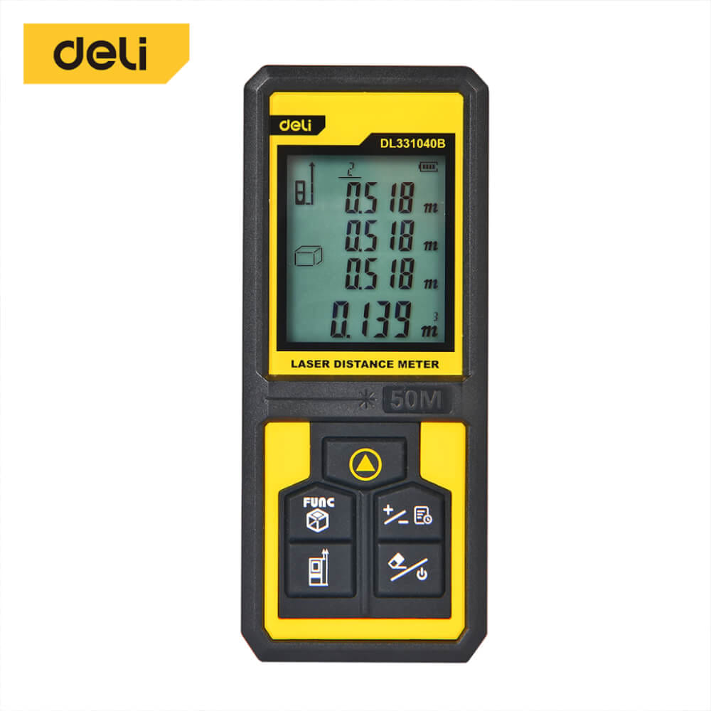เลเซอร์วัดระยะ DELI EDL331040B-YL-01 50เมตร สีเหลือง_0