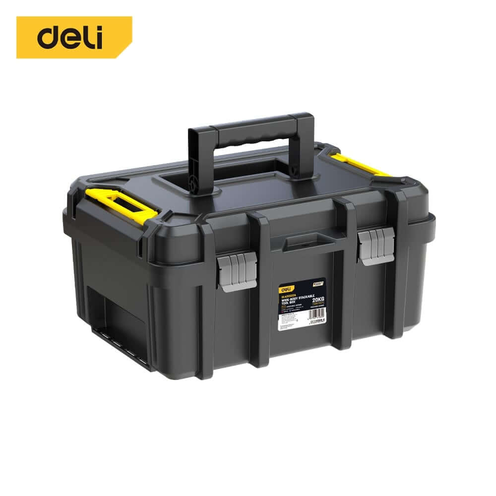 กล่องเครื่องมือช่าง DELI EDL432522A-BK-01 ขนาด 33X44X22ซม. สีดำ