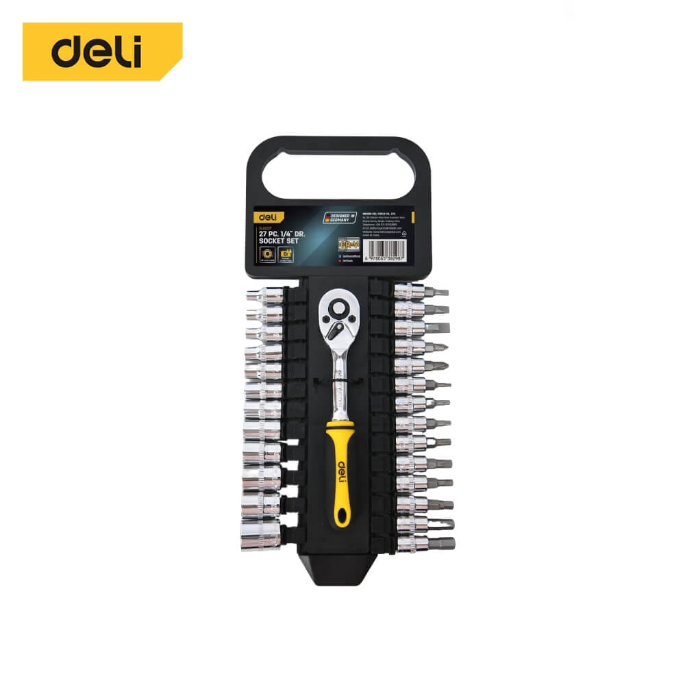 ชุดประเเจ DELI EDL0027T-YL-01 27 ชิ้น 1/4 นิ้ว_7