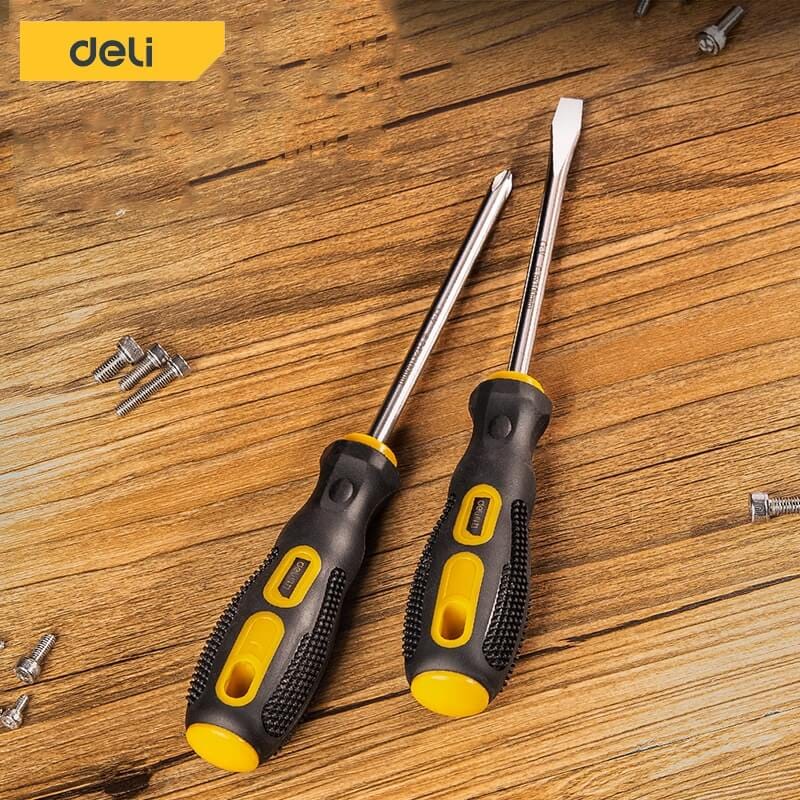 ไขควงปลายแม่เหล็ก DELI DL260002B-YL-01 ยาว 200มม 2ชิ้น_1