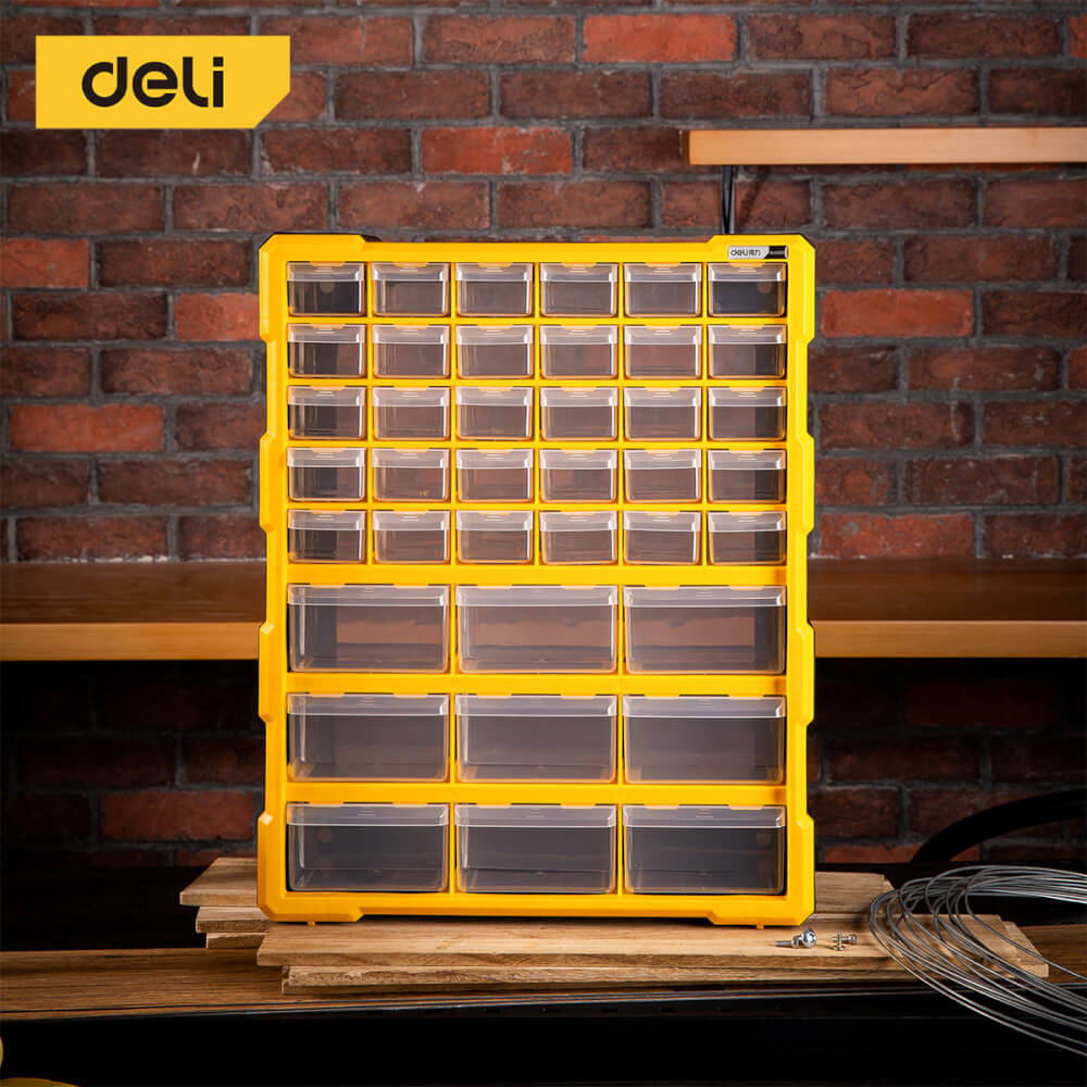 กล่องลิ้นชักแบ่งช่อง DELI DL432039 47.5X38X16 ซม. สีดำ_1