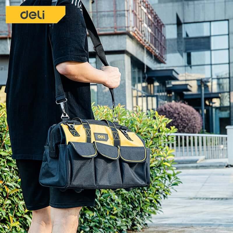 กระเป๋าเครื่องมือช่าง DELI EDL430013-YL-01 สีเหลือง-ดำ_1