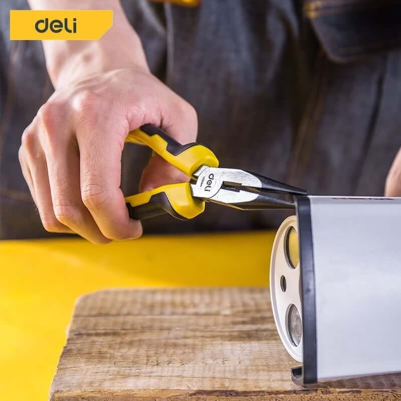 คีมปากแหลม DELI EDL2106-YL-01 6นิ้ว_1