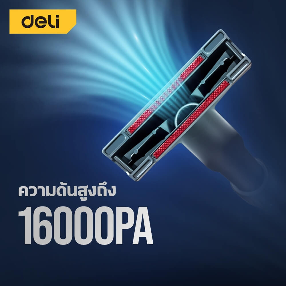 เครื่องดูดฝุ่น DELI EDL881212-YL-01 1000วัตต์ 12ลิตร สีเหลือง
