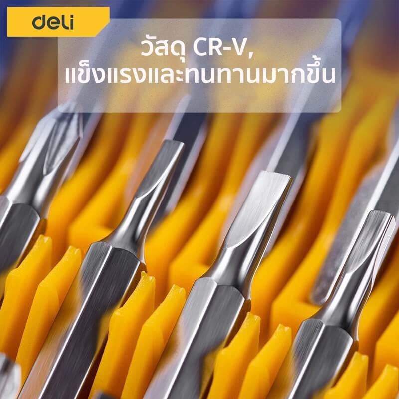 ชุดไขควงเปลี่ยนหัว DELI EDL1033D-YL-01 33ชิ้น_2