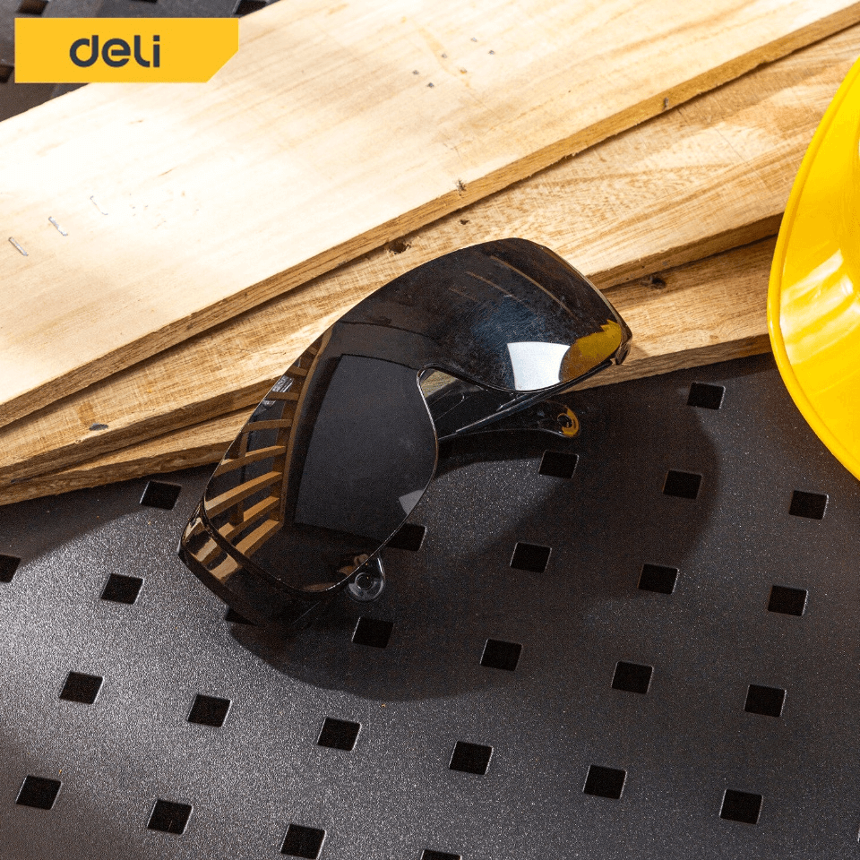 แว่นตากันฝุ่น DELI DL23902-BK-01 เลนส์สีดำ 5.5X16X4.5ซม._2