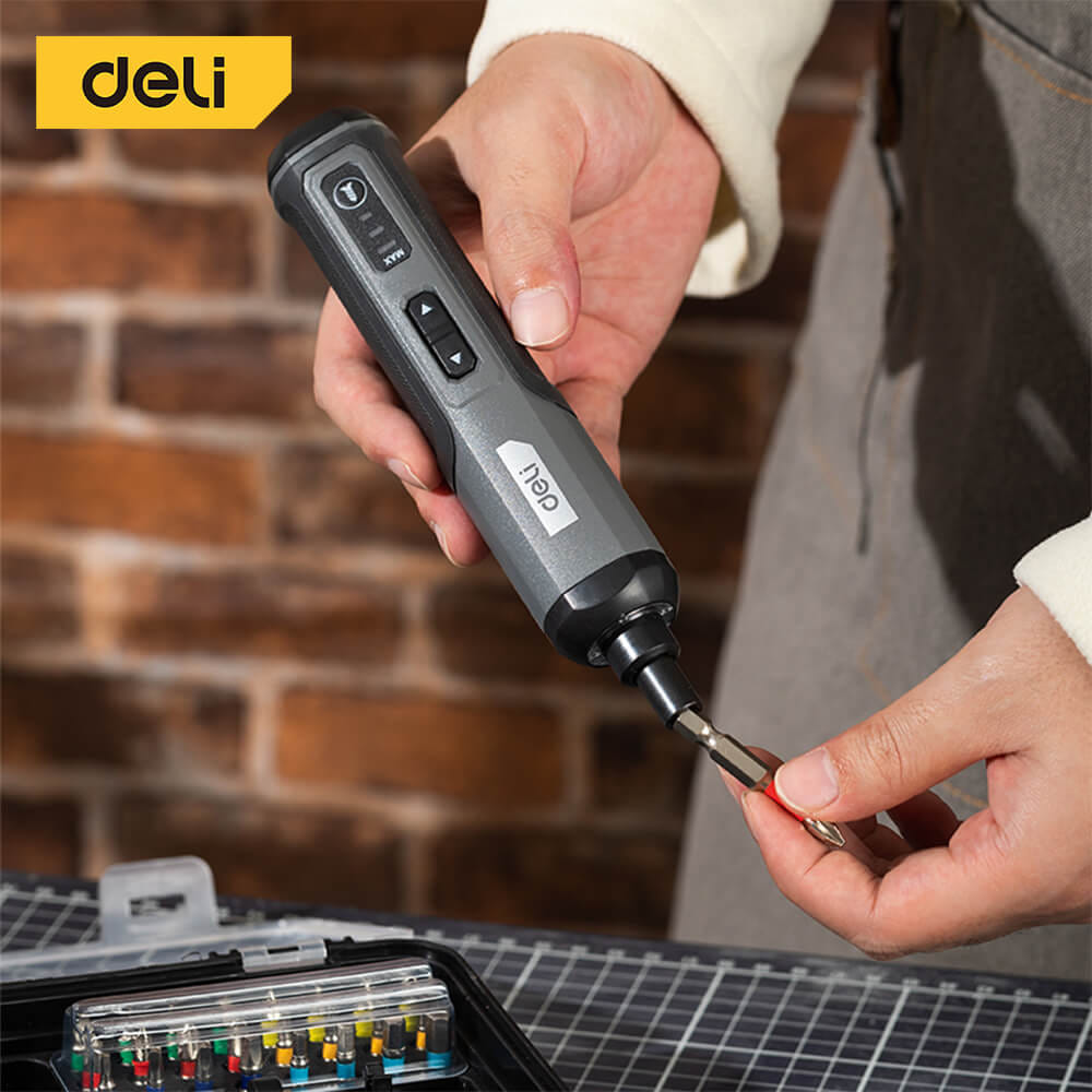สว่านไขควงไฟฟ้า DELI EDC161-BK-01 26หัว สีดำ_2