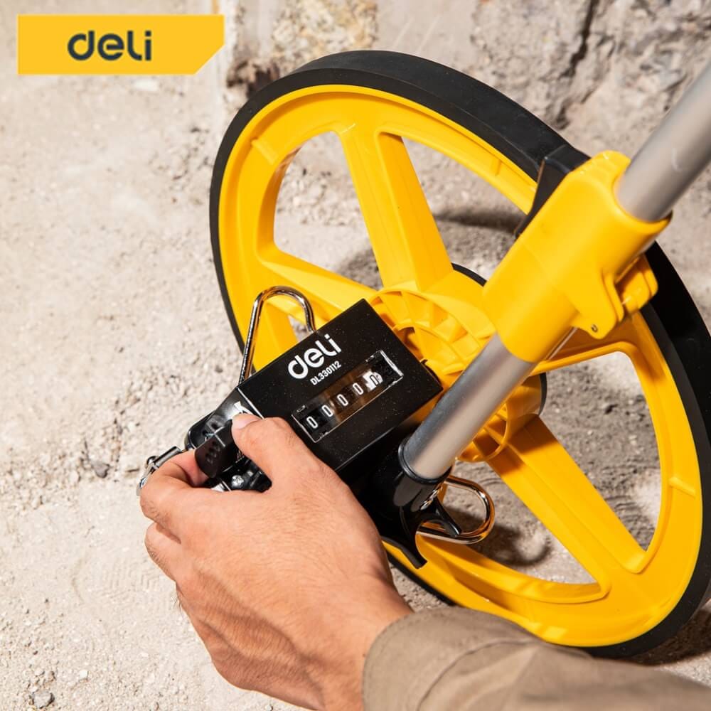 ล้อวัดระยะ DELI EDL330112-YL-01 ขนาดล้อ 300มม สีเหลือง_2