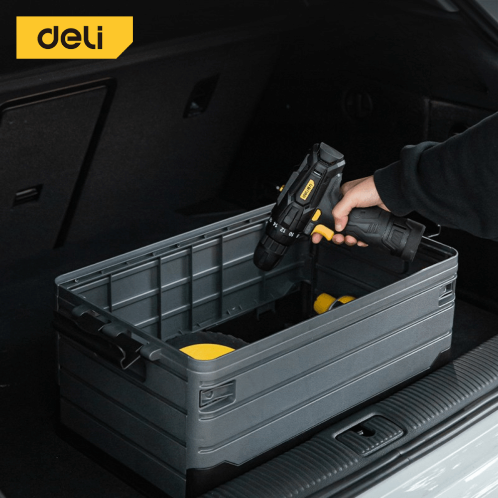 กล่องเก็บของพับได้ DELI DL884160-BK-01 60ลิตร สีดำ_2