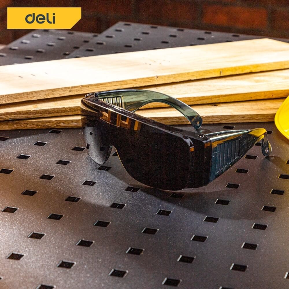 แว่นตากันฝุ่น DELI DL23902-BK-01 เลนส์สีดำ 5.5X16X4.5ซม._3