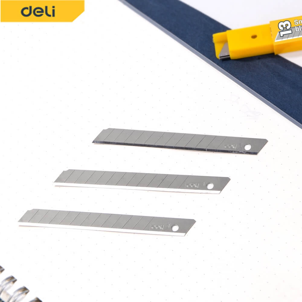 คัตเตอร์ DELI EDL018Z-YL-01 18มม สีเหลือง_3