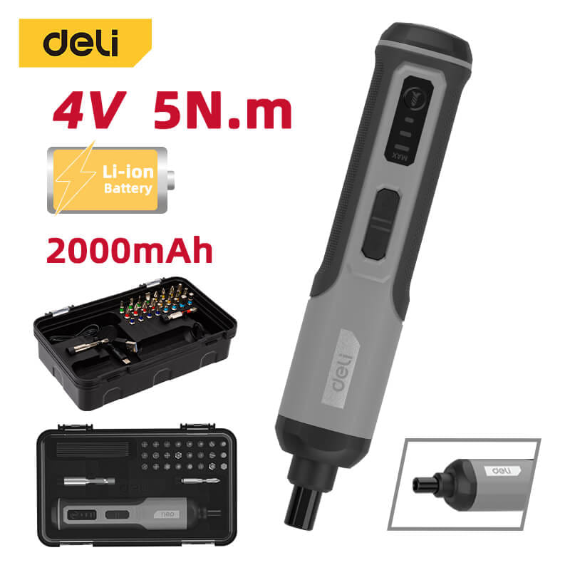 สว่านไขควงไฟฟ้า DELI EDC161-BK-01 26หัว สีดำ_4