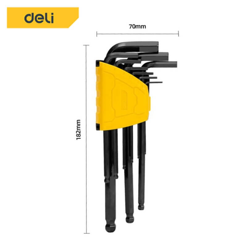 ชุดประแจแอลหัวบอล DELI EDL232209H-BK-01 สีดำ_4