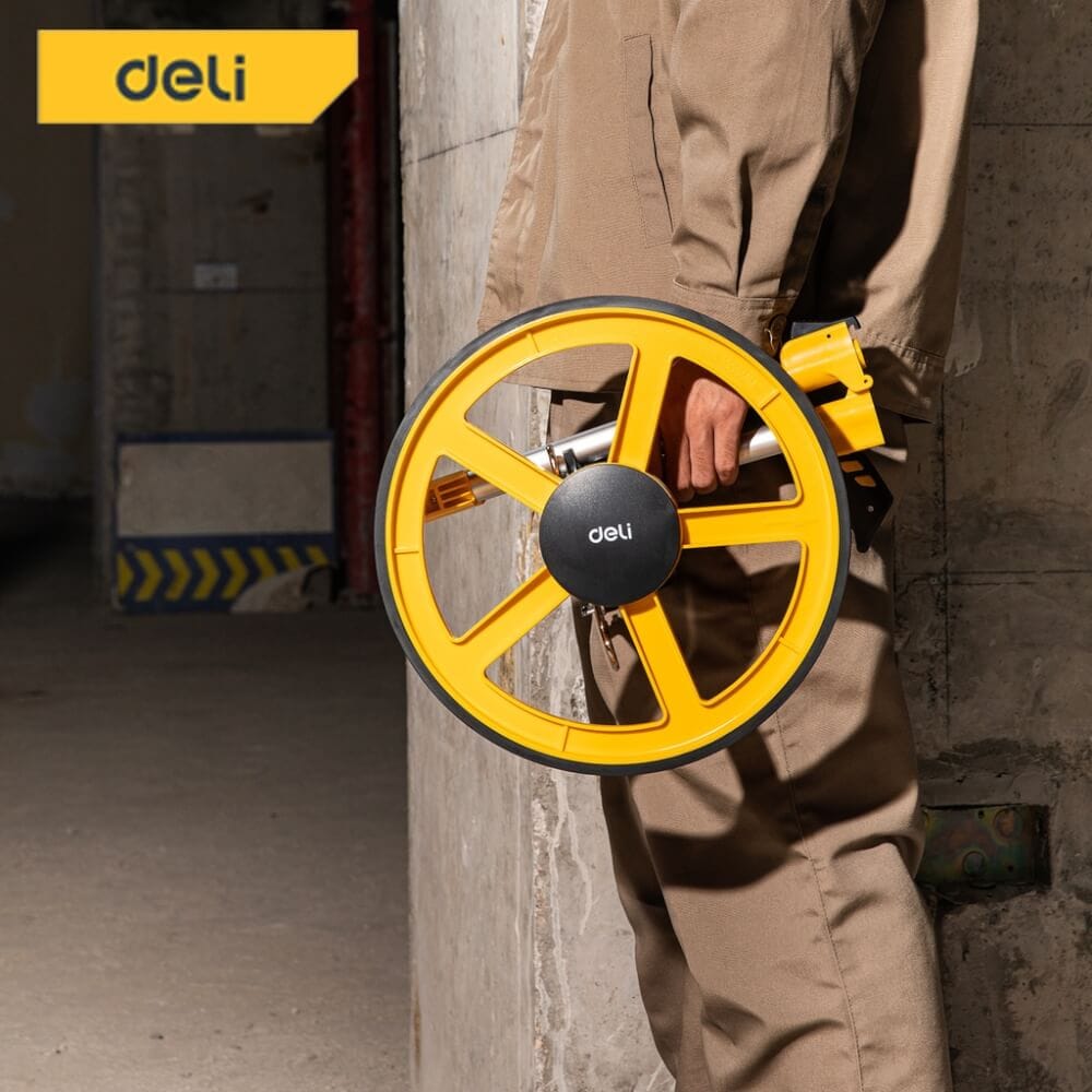 ล้อวัดระยะ DELI EDL330112-YL-01 ขนาดล้อ 300มม สีเหลือง_4