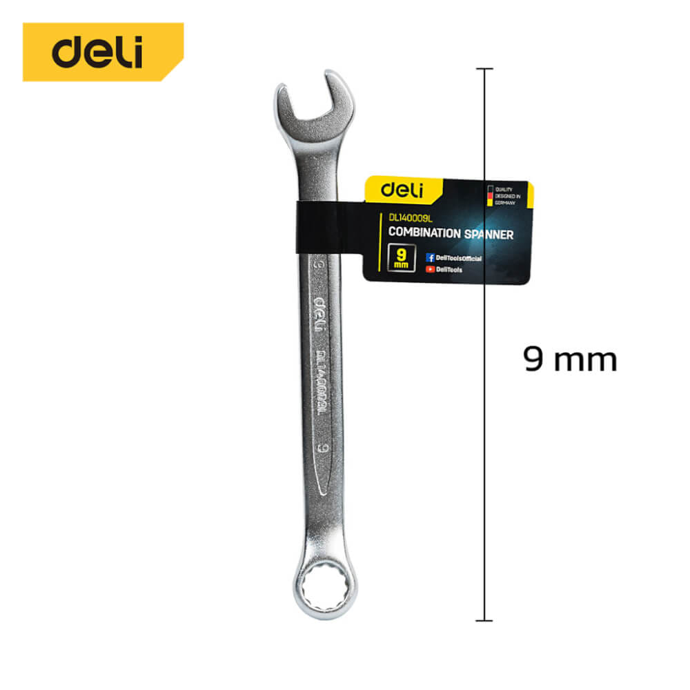 ประแจปากตาย DELI EDL140009L-SL-01 9มม_4