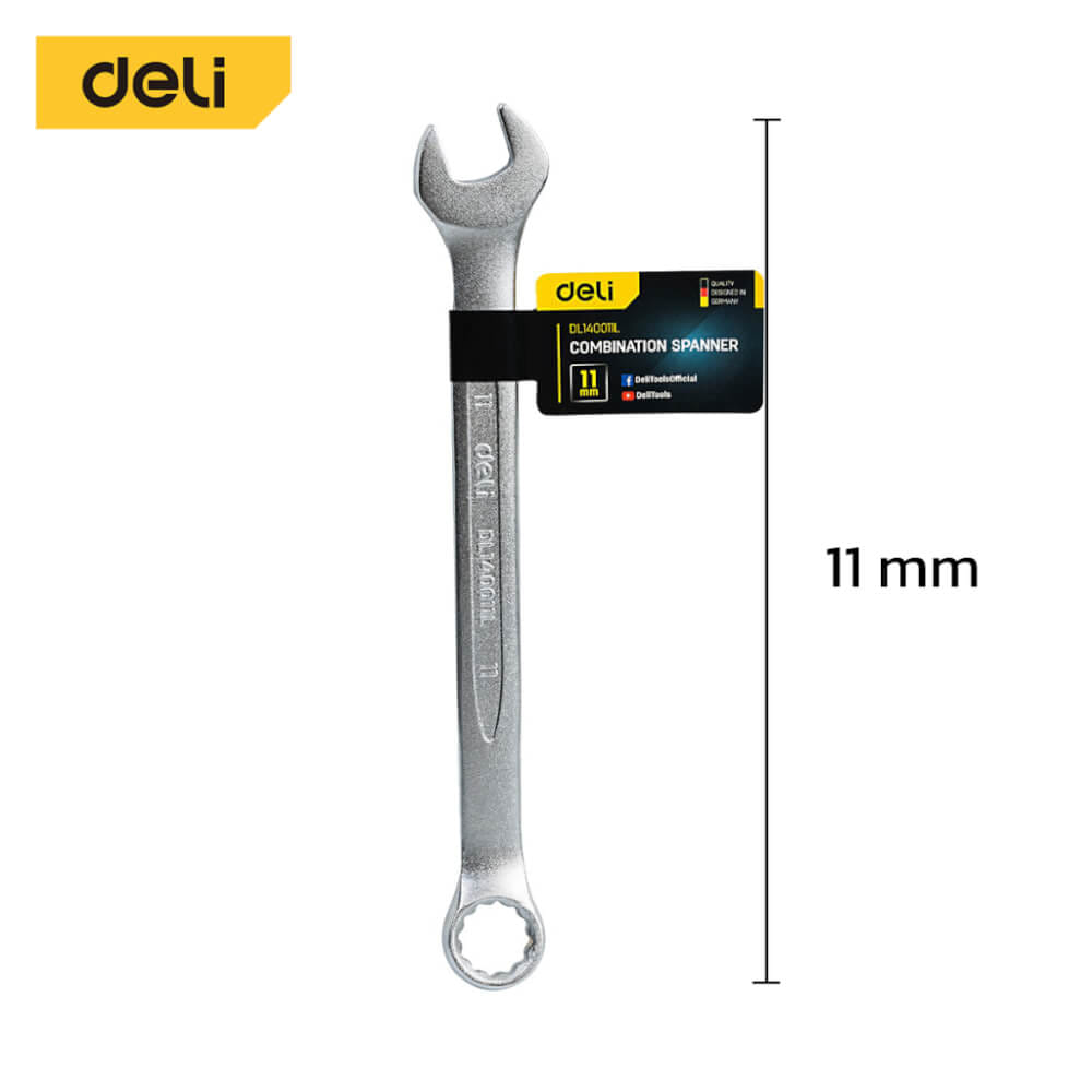 ประแจปากตาย DELI EDL140011L-SL-01 11มม_4
